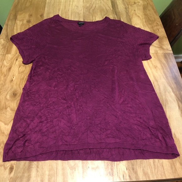 Torrid Burgundy Purple Knit Crew Neck Pullover Short Sleeve Womens Plus Size 4 - Picture 1 of 7